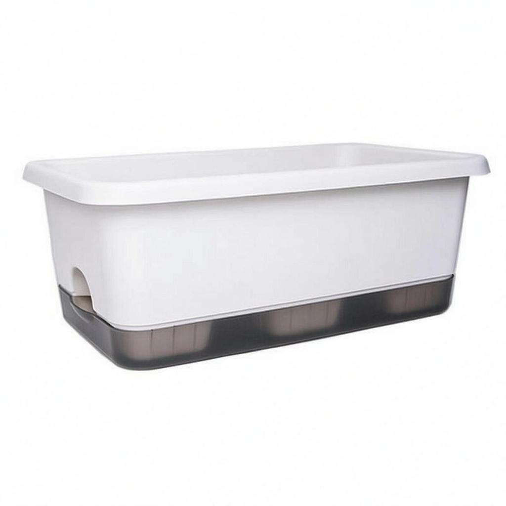 Rectangle Self Watering Planter Long and Narrow SelfWatering Wide Rim Flower Pot