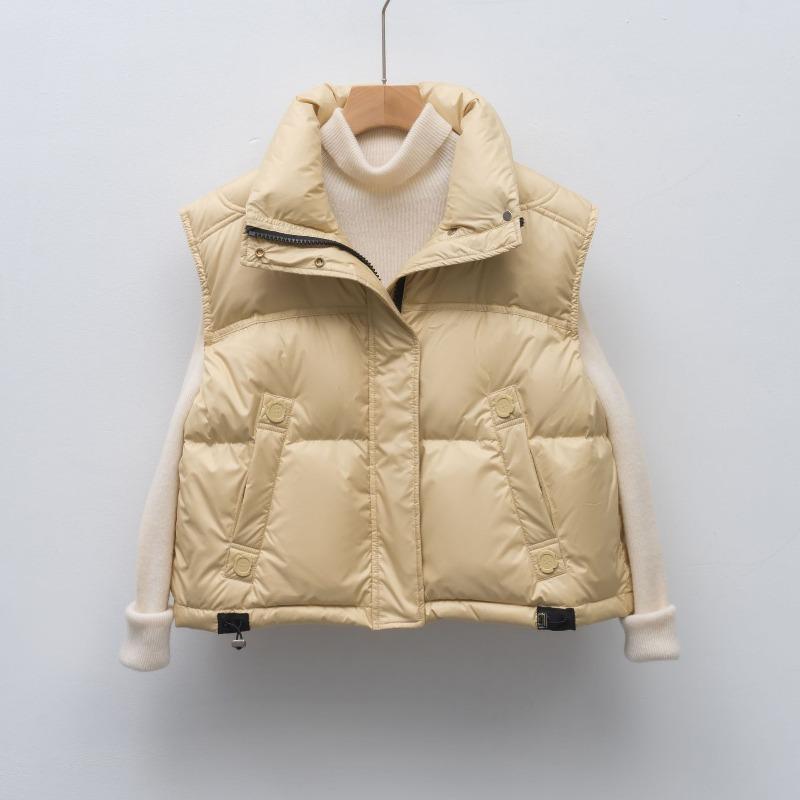 Autumn and winter new women's short thickened stand-up collar loose large size fashion vest vest down vest