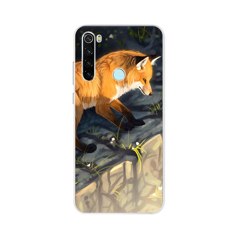 Phone Case For Xiaomi Redmi 9 8 8A 7 9A 9C 7a 9T Note10 5G Note 9 8T 7 Pro 9s Animal Raccoon Fox Silicone TPU Soft Back Cover