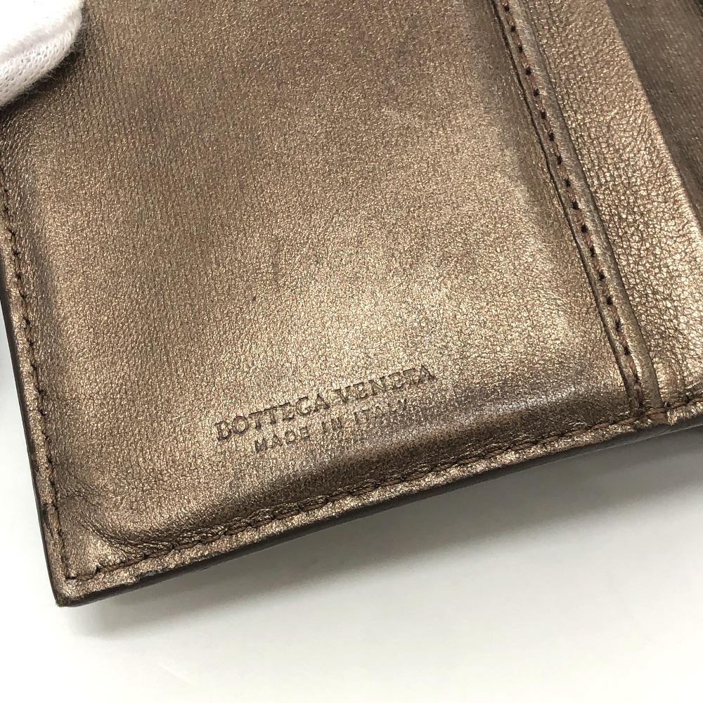 BOTTEGA VENETA Intrecciato Zip Around Wallet Folded wallet Leather Brown