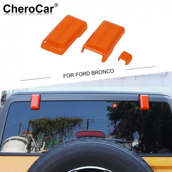 ABS Back Tailgate Rear Door Window Glass Hinge Cover For Ford Bronco +Orange
