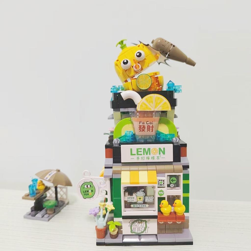 LOZ Mini Blocks Building Bricks Toys Puzzle Teens Gift Chinese Snack Bar Lemon Tea Shop Luosifen Store Home Decor 1294 1295