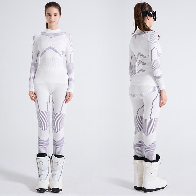 

Женский лыжный быстросохнущий компрессионный комплект: Теплый, Влагоотводящий, Дышащий для занятий спортом на открытом воздухе Small