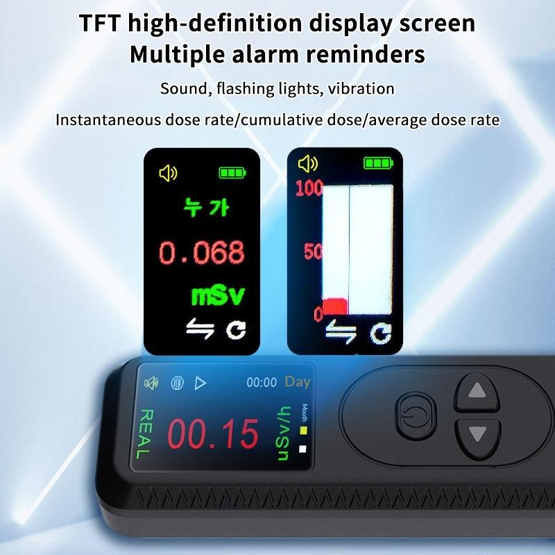 Portable Geiger Counter Nuclear Radiation Detector Personal Dosimeter Radioactive Marble Tester X-Ray Gamma Alert