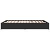 Bed Frame Black 150 X 200 Cm Particleboard and Metal