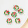 1pcs/Lot Glass Beads Christmas Elements Round Loose Spacer Beads for DIY Jewelry Making Pendant Necklace Bracelets Accessories