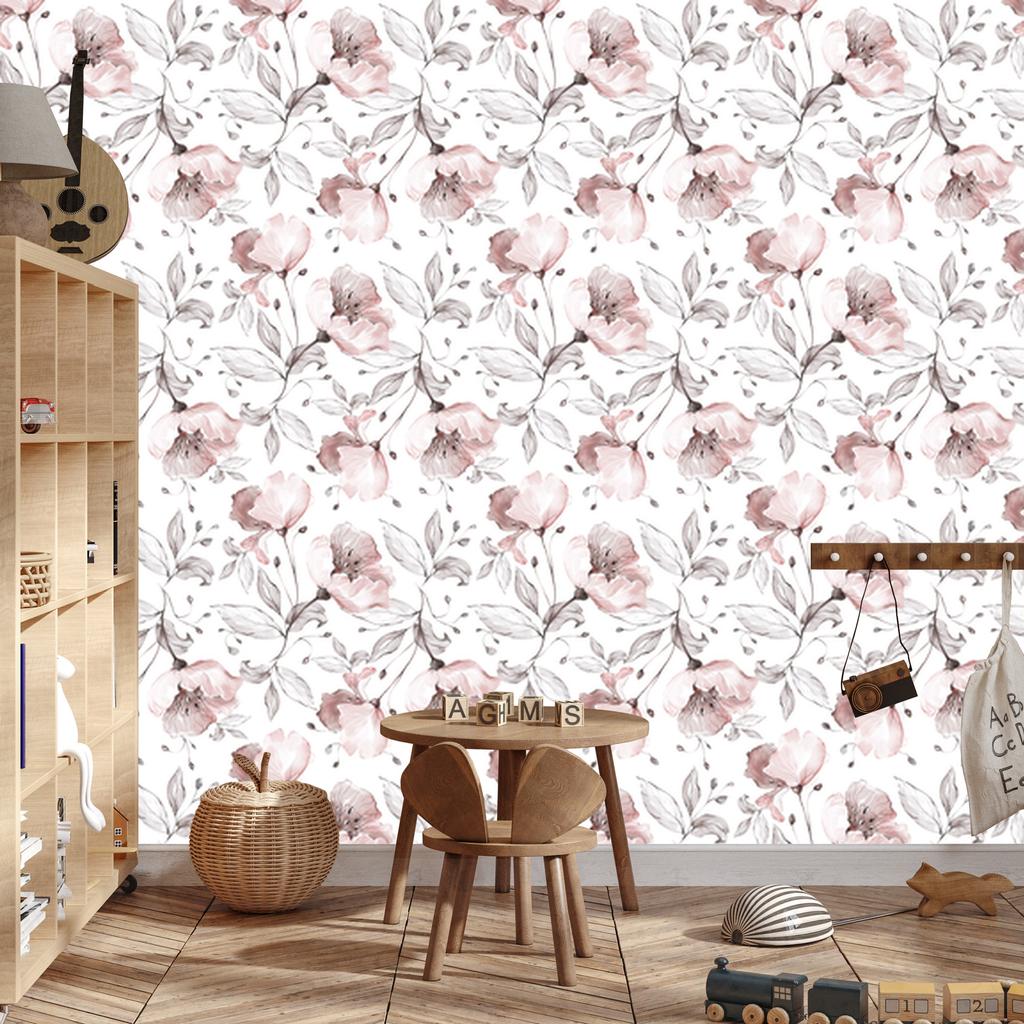 Wallpaper Roses in colors for living room and bedroom 50x1000