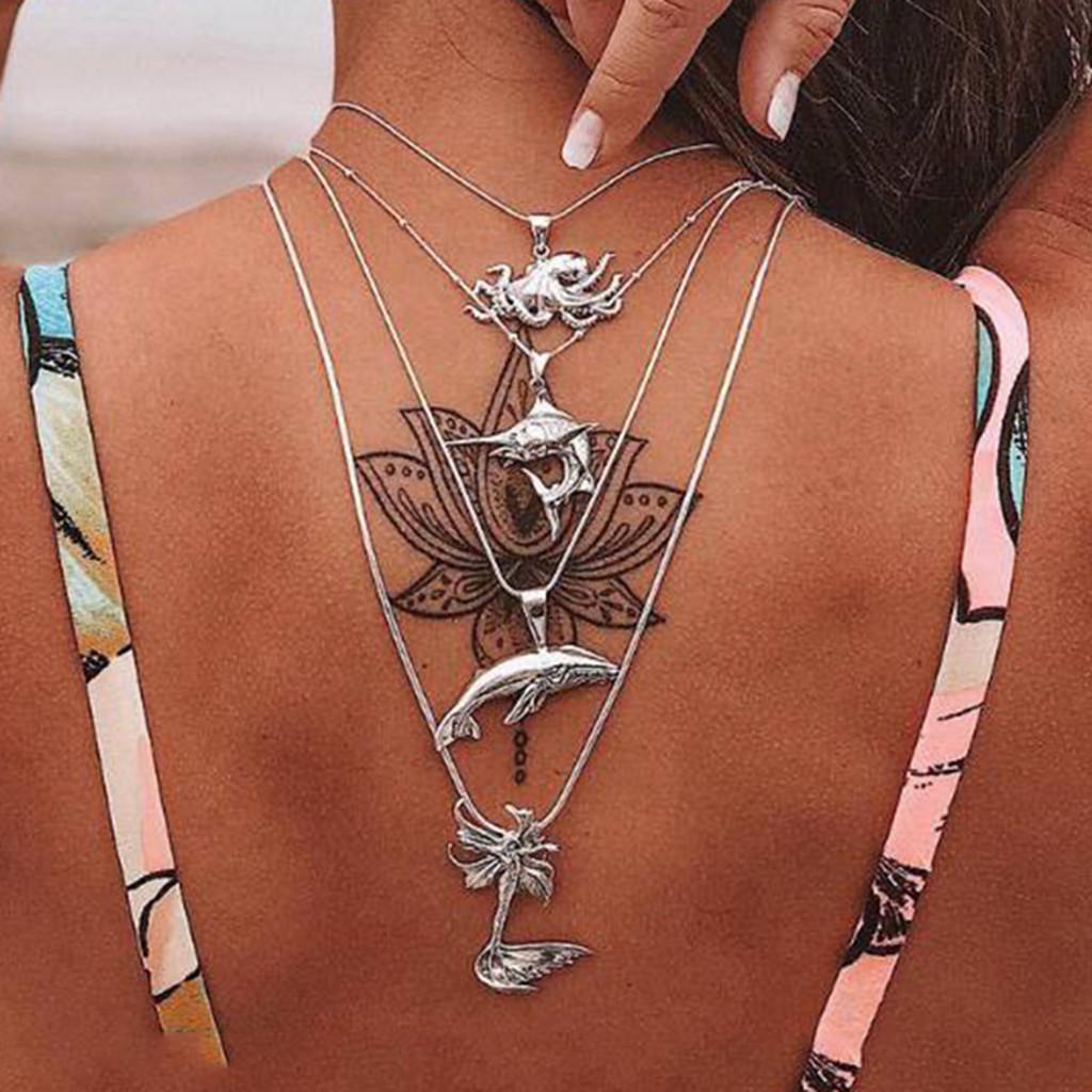 Retro Creative Beach Wind Metal Alloy Shell Necklace