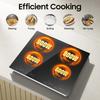 4 Burner Electric Cooktop 24 Inch Electric Stove Countertop & Built-in, Cooktop with 9 Power Levels, Sensor Touch Control, 3000W