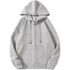 Zipper Fashion Youthful Pullover Hooded Sweatshirt for Men Solid Color Sports Casual High-Street Hoodie Jacket