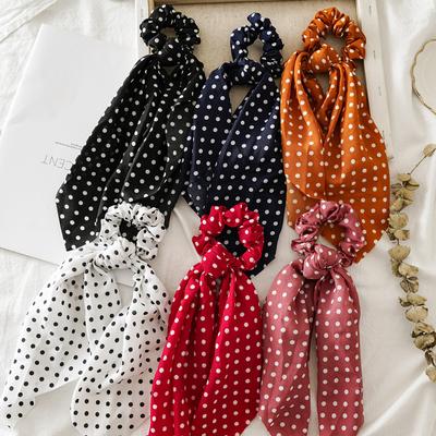 New Style Dotted Ribbon Large Braided Hair Ring Women's Adjustable Detachable Fabric Head Accessory