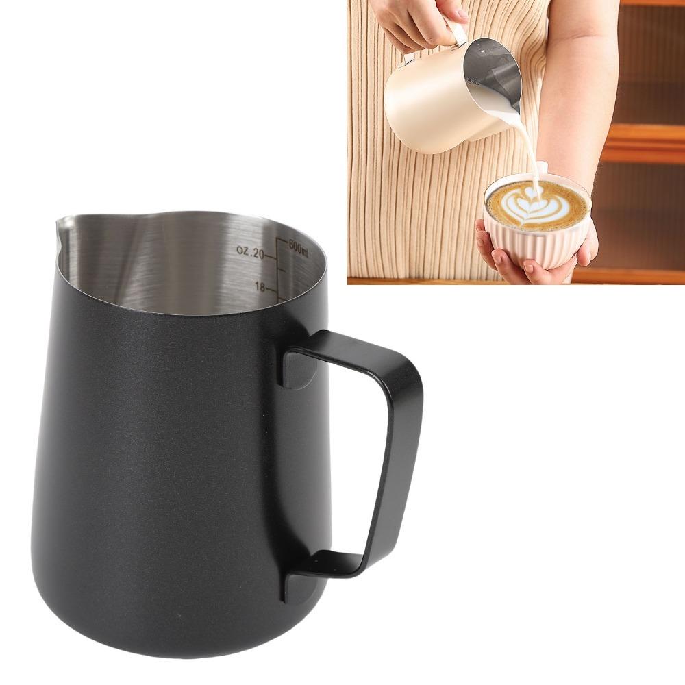 With Scale Milk Frothing Pitcher 304 Stainless Steel Latte Art Frothing Cup Coffee Preparation