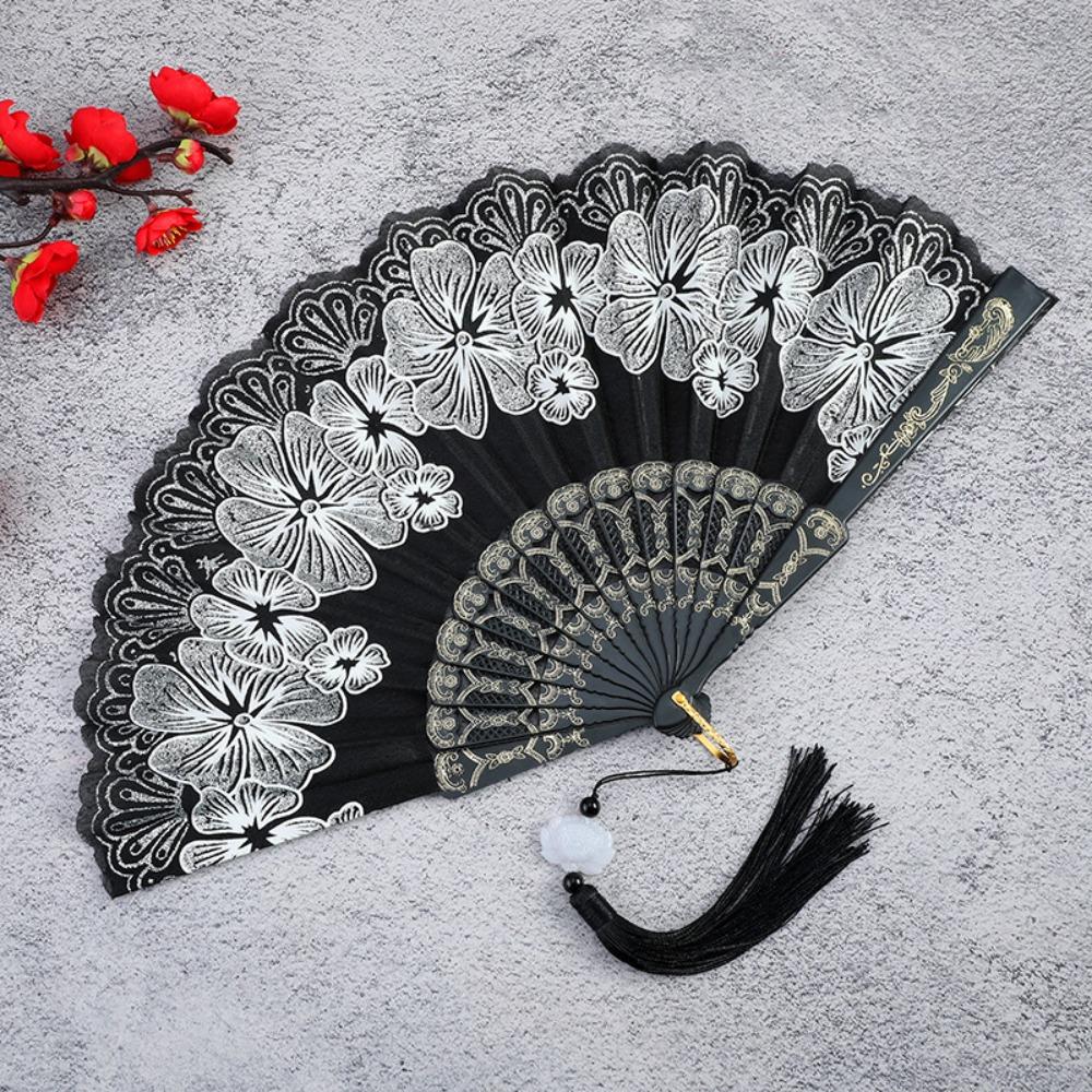 Bamboo Hand Held Fan Chinese Style Dance Fan Gifts Antique Folding Fan