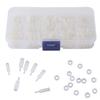 200pcs M2.5 Nylon Male Female Hex Standoff Bolts Nuts Assortment Set With Plastic Box