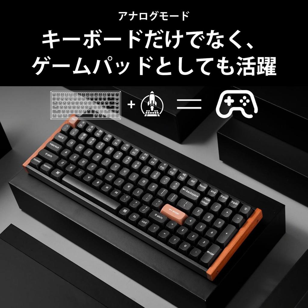 Keychron K4 HE Rapid Trigger Wireless Custom Hall Effect Gateron Magnetic and Bluetooth QMK Aluminum and Wood RGB Compatible with and Linux US