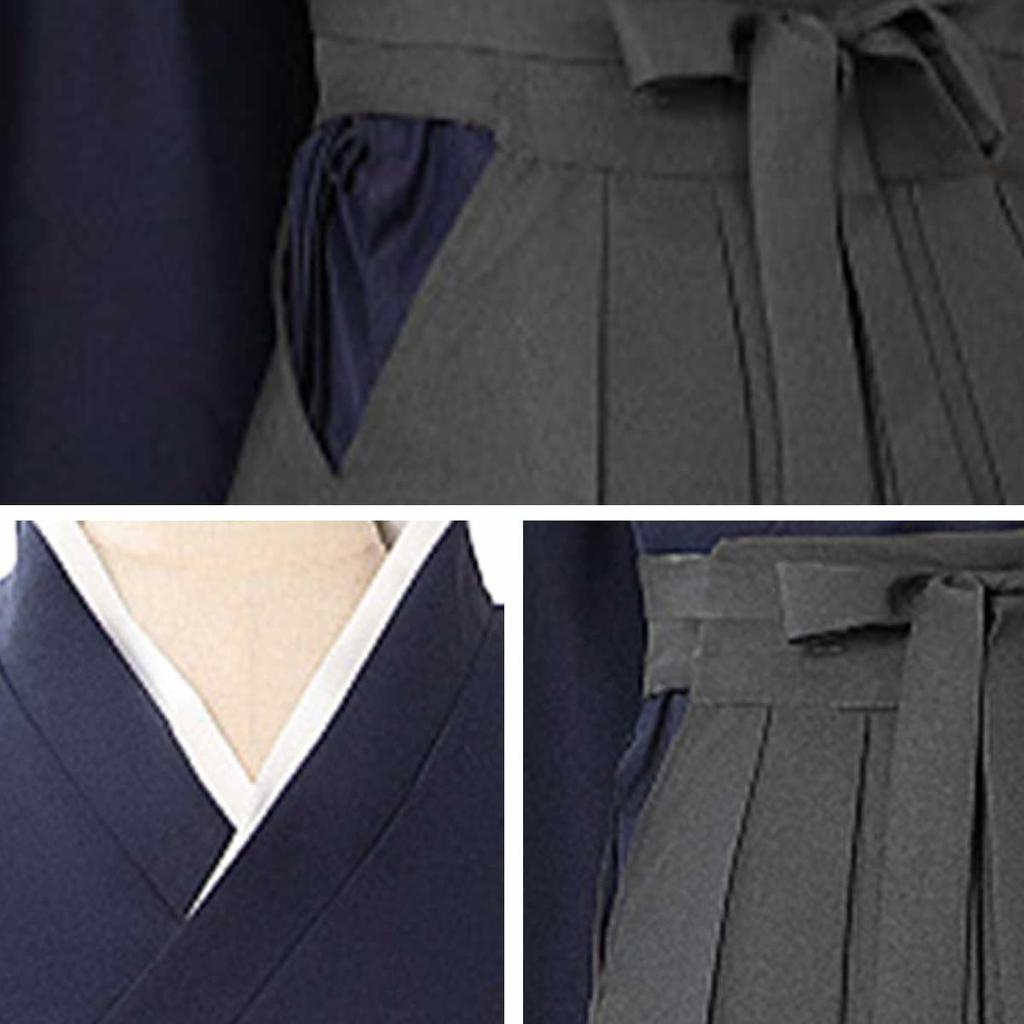 Samurai Cosplay Kimono Costume with Samurai Kenshin Costume [monoii] Hakama,