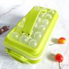 Eiswürfelform mit Deckel Lebensmittelechtes Silikon Eiswürfelbereiter BPA-frei Einfaches Entformen Ein-Klick-Entnahme Eiswürfelschale für Gefrierschrank