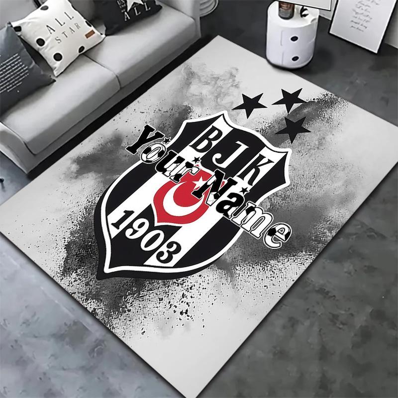 Besiktas Gymnastics Club Custom Name Carpet Rug For Living Room Bedroom Home Sofa Decoration Kids Play Nonslip Floor Mat