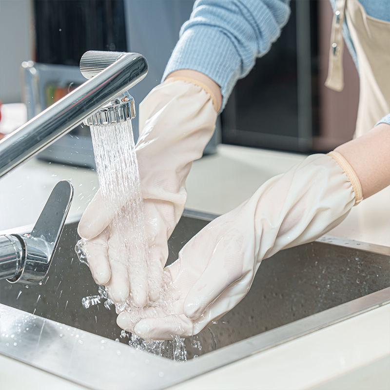 Food-Grade Waterproof Anti-Slip Nitrile Kitchen Gloves for Dishwashing and Cleaning