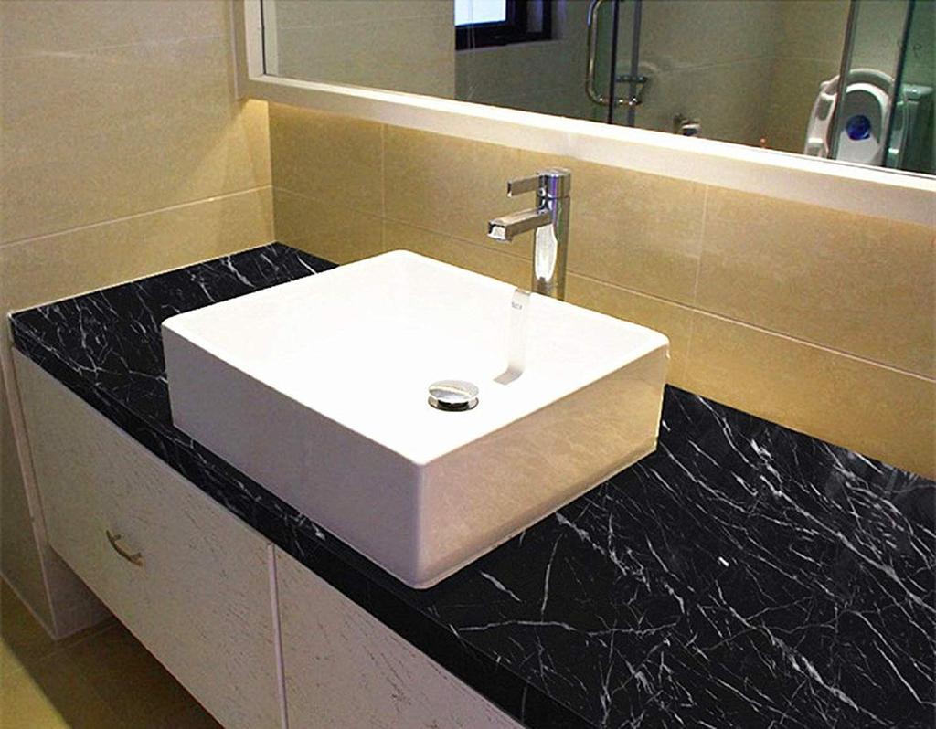 loyouve Marble Wallpaper Sticker, 60cm x 10m, Heat-Resistant, Oil-Resistant, and Mildew-Resistant, Marble Pattern, Removable, Medium Viscosity (Stick