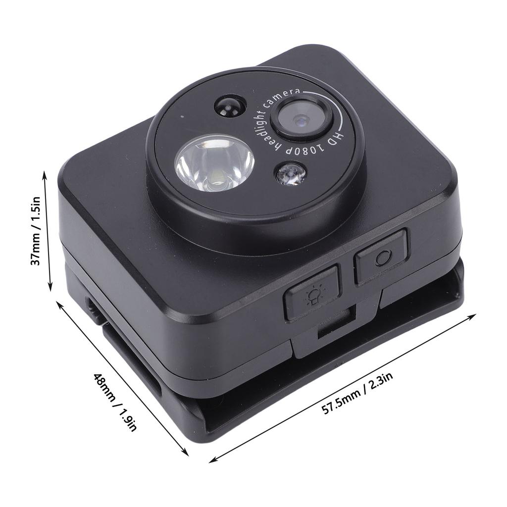 Head Mounted Camera with LED Light 2MP 1080P Video Recording Camera for Outdoor Activities 64G