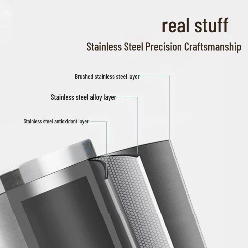 Fireproof Double-Layer Stainless Steel Trash Can for Hotels & Game Rooms