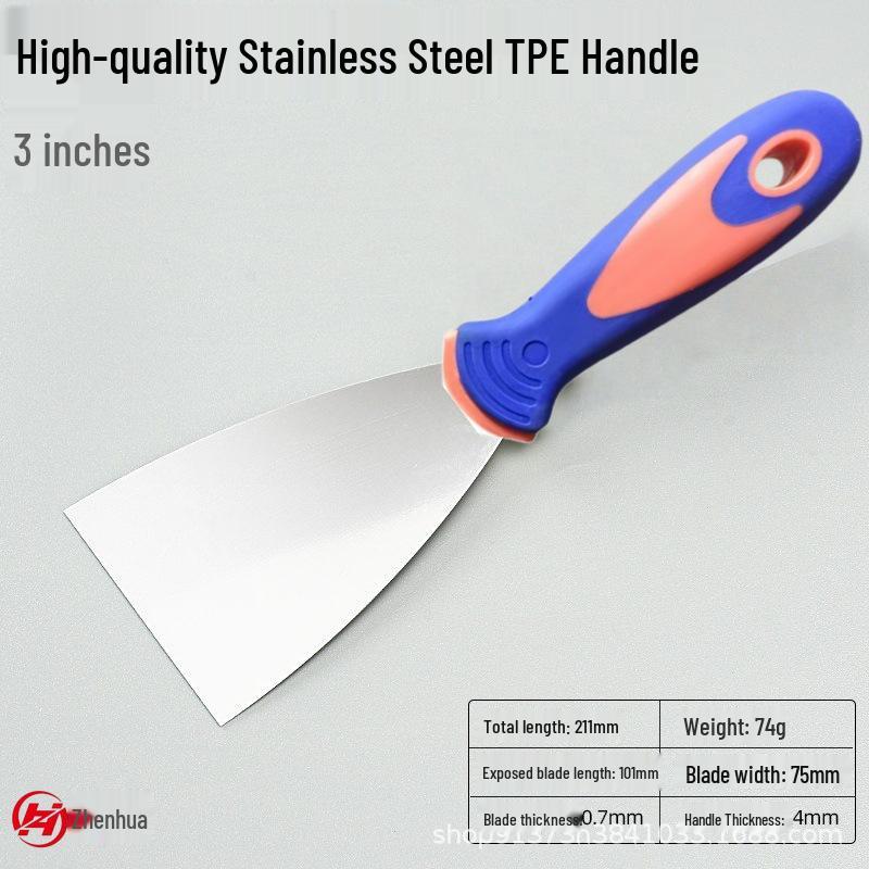 Zhenhua Rustproof 420 Stainless Steel Putty Knife Set: 1" to 6" Corrosion-Resistant Scraper Blades