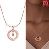 Copper Necklaces Authentic Rose Gold Plated Pink Zirconium Cupid Necklaces Cross Firefly Womens Jewellery Accessory Fine Gift