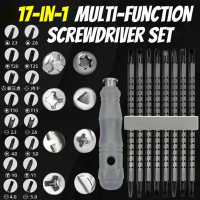 Dreieckschraubendreher 17 in 1 Spezialform Magnetischer Schraubendreher CRV Torx Schlüssel Set Teleskoplegierter Stahl Für Reparatur Haushalt