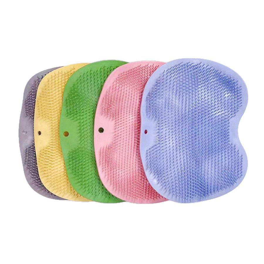 Silicone Non-Slip Bath Mat: Foot and Back Massager, Anti-Itch, For Rubbing and Washing