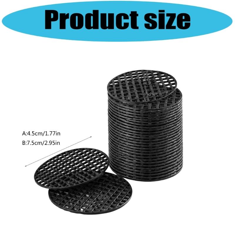 200lots Plastic Pot Drain Screens with Perforated Round Construction to Help Control Soil During Potting and Repotting