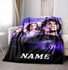 Custom Name Magic Quest Flannel Blanket Throw Blanket Soft Warm Sofa Bed home Decor Unique Gift