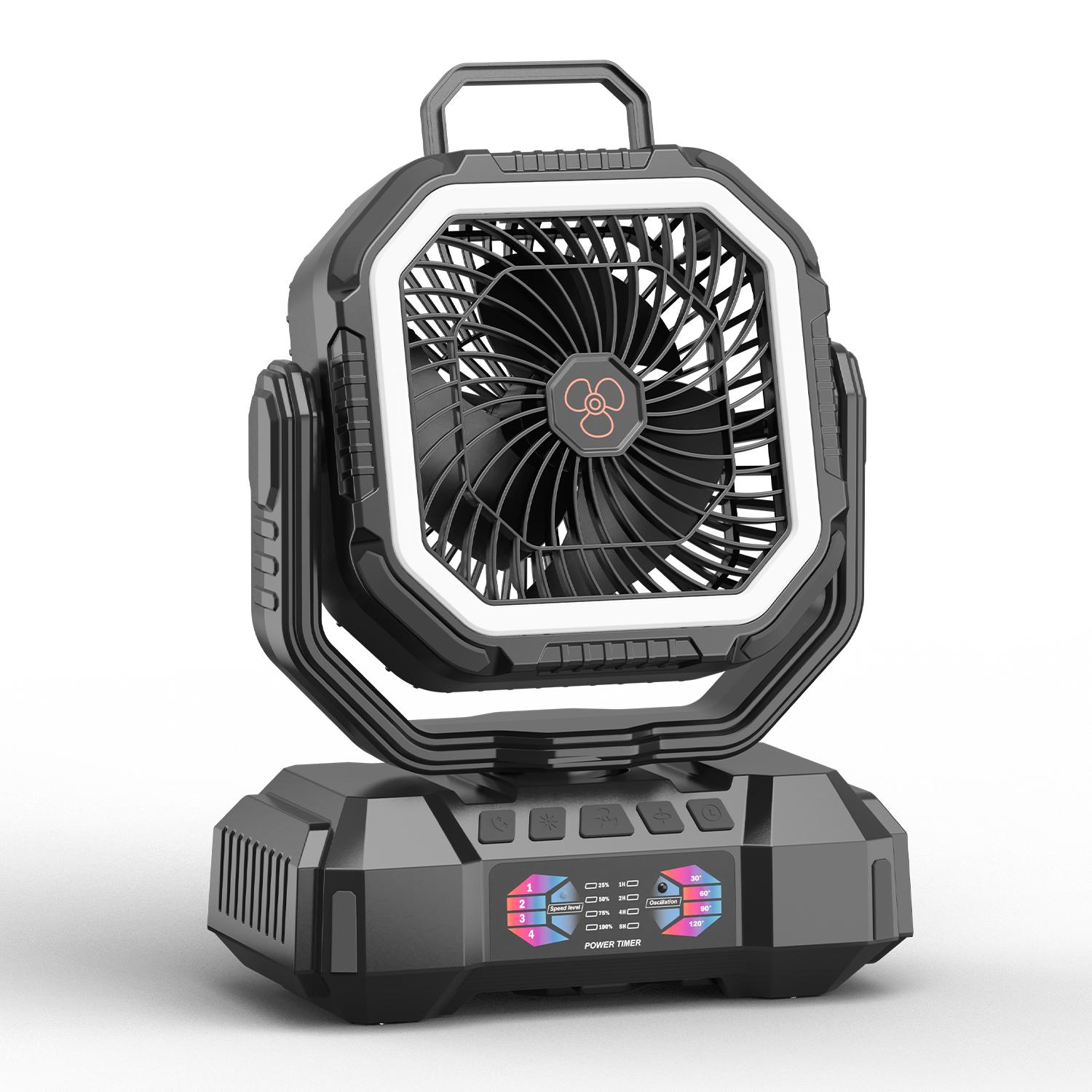 Portable Camping Fan Rechargeable 40000mAh Battery