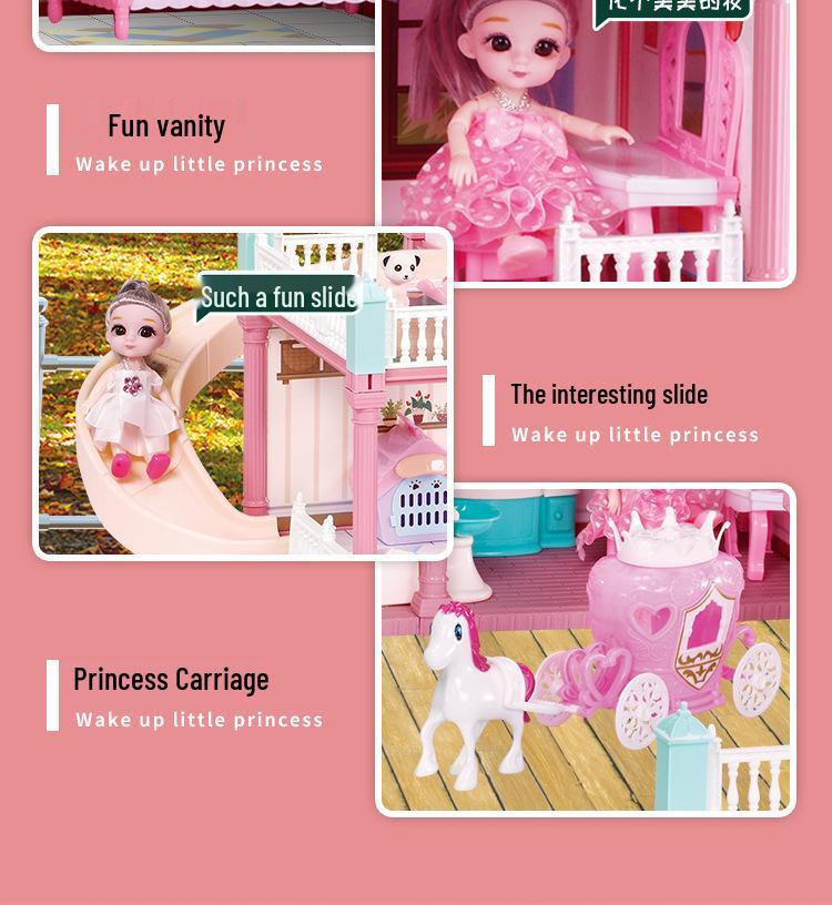 Children's Dreamy Princess Castle DIY Playhouse Building Set Gift Box
