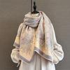 New imitation cashmere jacquard scarf women's autumn and winter versatile air-conditioned room double-sided thickened warm scarf shawl batch