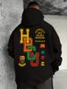 Comfortable and Breathable HBCU Graduate Classic Black Pullover with Kangaroo Pocket, Perfect for Game Days and Unisex Casual Wear