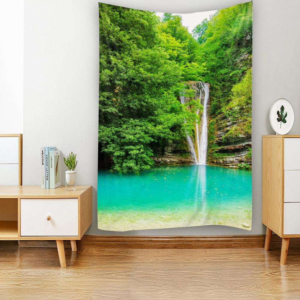 Natural landscape printed tapestry wall decoration hippie psychedelic bohemian room aesthetic art decorative hanging cloth