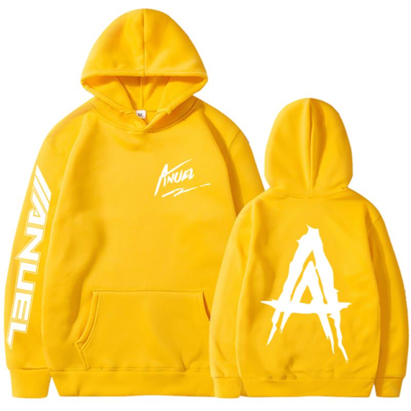 Unisex trend nieuwe Anuel AA-patroon bedrukte hoodie Sweatshirt Paar Real Hasta La Muerte straat hiphop hot selling sporthoodie
