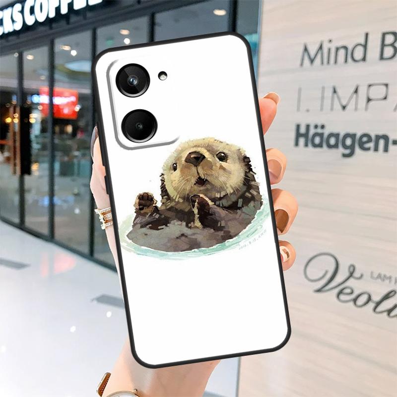 Animal Otter Case For Realme GT7 Pro GT6 11 12 13 14 15 Pro Plus C55 C53 C35 C33 C61 C65 C67 C53 C71 C75