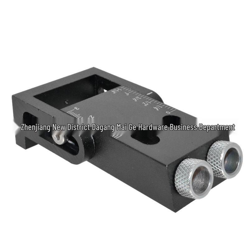 15° Angle Black Woodworking Hole Punch Locator & Oblique Hole Setter Tool for Wood Board Installation