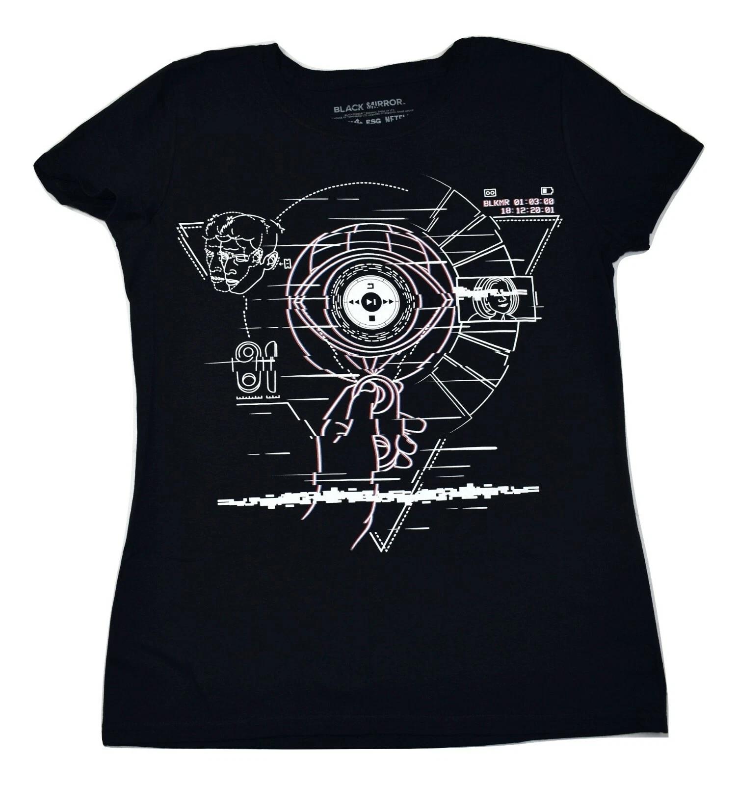 Loot Crate Womens Black Mirror Shirt New M L