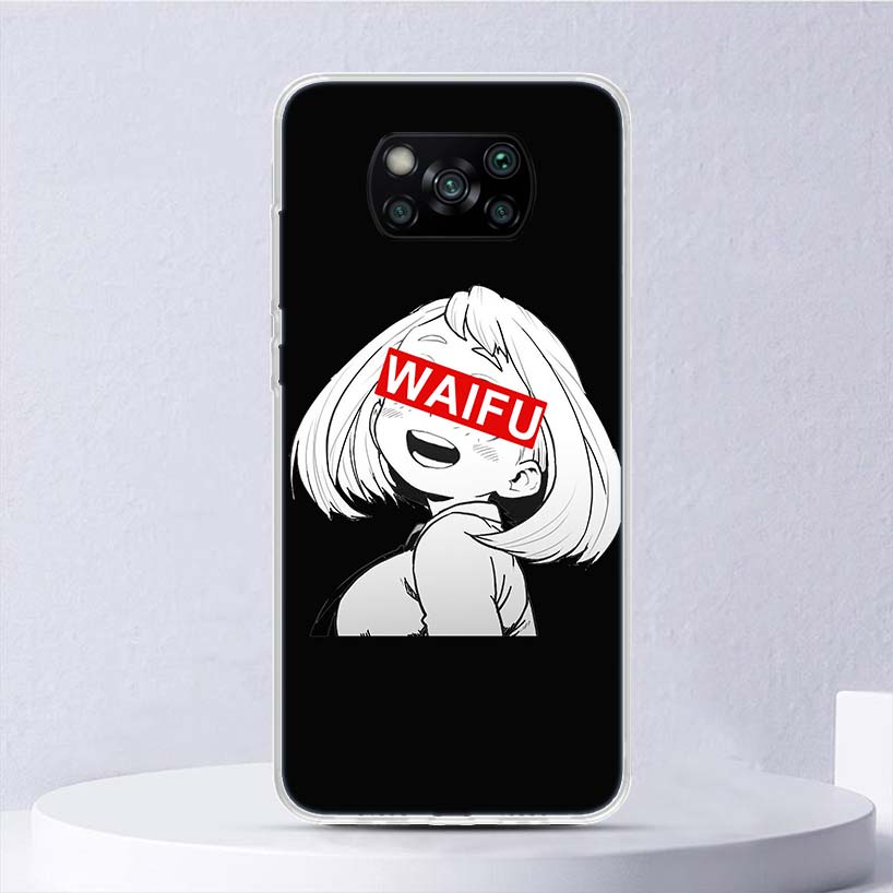 Sugoi Senpai Japanese Anime Waifu Soft Case For Xiaomi Poco X3 NFC X4 M4 Pro M3 M2 Phone Cover F3 F2 F1 Mi Note 10 Lite A3 A2 A1