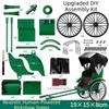 Vintage Classic DIY Rickshaw Toy 1:10 Simulation Rickshaw Human-Powered Rickshaw Model  Collections