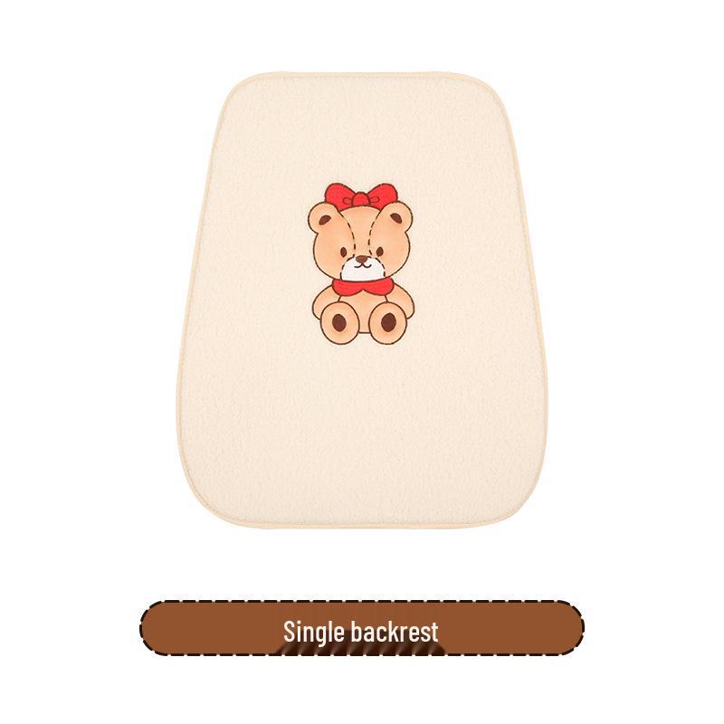 Winter Little Bear Plush Car Seat Cushion for Ford Escape, Mondeo, Focus, Escort