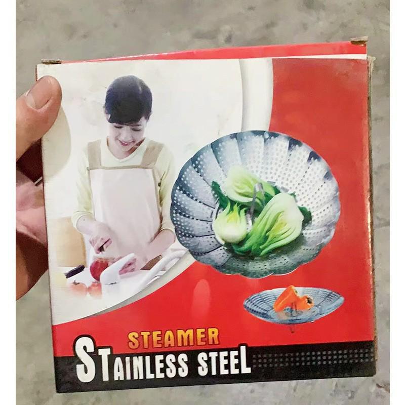 Stainless Steel Foldable Lotus Steamer and Draining Fruit Tray