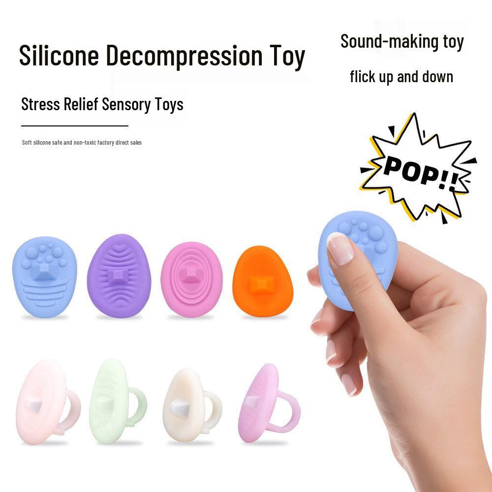 Silicone Sensory Fidget Ring: Textured Stress Relief Toy