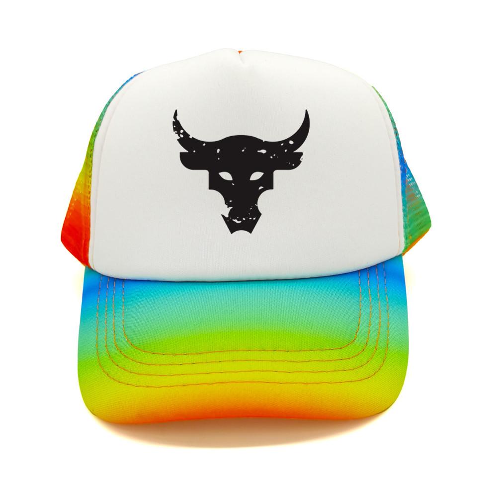 Dwayne Johnson Brahma Bull Tattoo Trucker Cap Unisex Baseball Caps Cool Summer Mesh Net Dwayne Johnson Hat Snapback Hats MZ