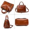 Boston Crossbody Bags for Women 2026 Tote Shouler Bag Luxury Handbags Women Bags Designer Famous Brand Oil Wax Leather Rivet Bag