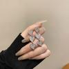 Silver Needle Long Zircon Love Earrings Women's Versatile Niche Design Tassel Earrings Korean Edition Popular Earrings