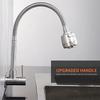 Stainless Steel Wall Mounted Faucet Single Cold Water Tap 360 Rotating Spout Washing Faucet Folding Neck Bathroom Kitchen Tap